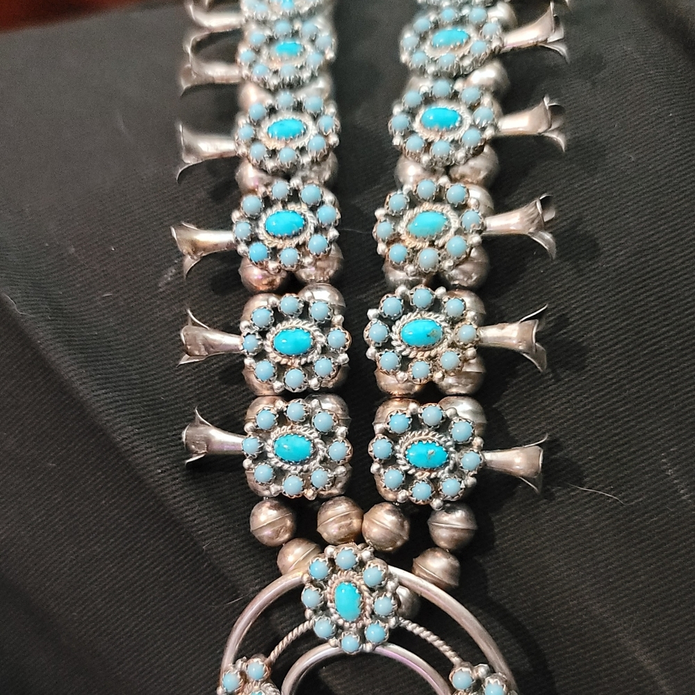 Squash blossom neclace sterling silver